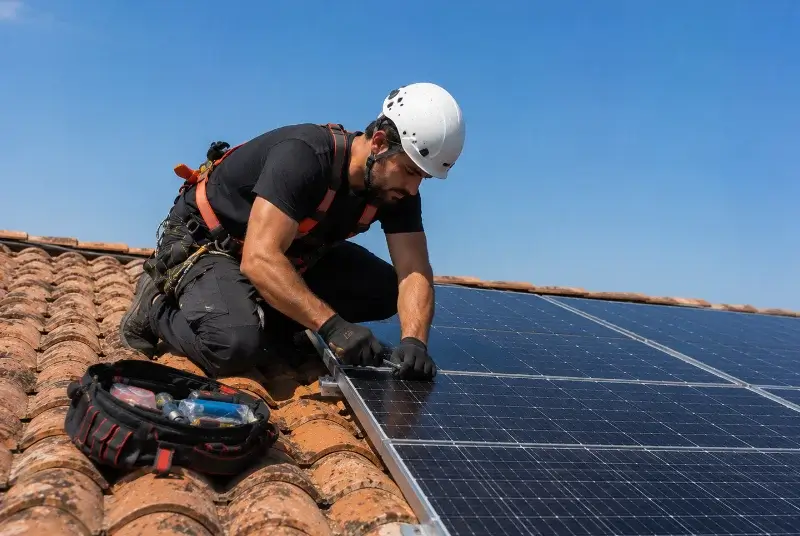 Maintenance et monitoring de panneaux solaires à Crottet