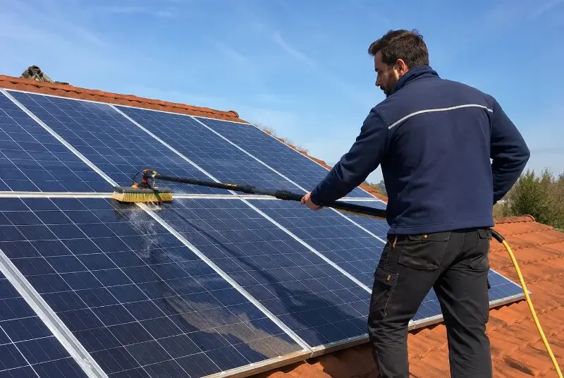 Nettoyage et entretien de panneaux solaires à Crottet
